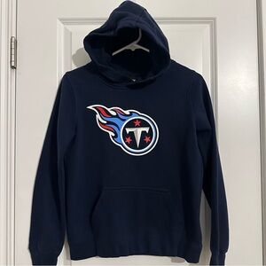 Boys Tennessee Titans NFL Hoodie Navy Size Medium Med 12-14